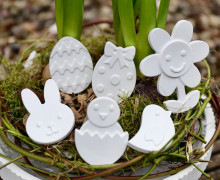 Silikon - Gießform - Matte - Ostern - für 12 Figuren - vielfältig nutzbar