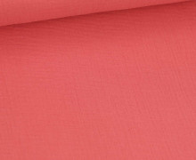 Musselin - Muslin - Double Gauze - Uni - Koralle - 125g - Schnuffeltuch - Windeltuch