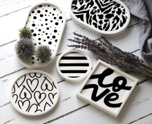 Outdoorstoff - Black and White - Inlays für Silikon - Probierset - studio.mARTinchen - abby and amy