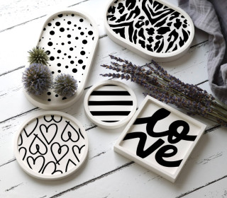 Outdoorstoff - Black and White - Inlays für Silikon - Probierset - studio.mARTinchen - abby and amy