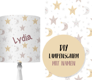 DIY Lampenschirm - Cute Stars - Set - personalisierbar - zum Selbermachen