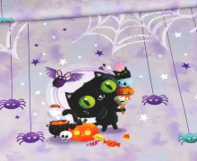 Modal Jersey - Halloween - Immortal Animals - Midnight Cat - Paneel - abby and me