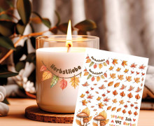 Rub-On Sticker - Herbstliches Laub - Tante Henni Rubon - vielfältig nutzbar