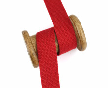 1 Meter Weiches Gurtband  - 25mm - Uni - Dunkelrot