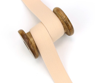 1m Gummiband - Elastisch - Uni - 25mm - Beige