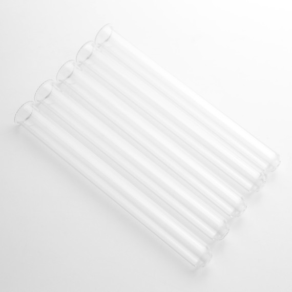 5 Reagenzgläser - 2,0cm Ø x 20,0cm - z.B. als Vase für Reagenzglashalter - vielfältig nutzbar