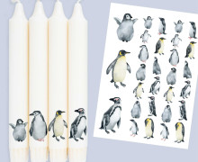 DIN A4 - Tattoofolie - Penguin Crew - für Kerzen / Keramik