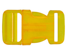 1 Steckschnalle - 30mm - Kunststoff - Transparent - Gelb