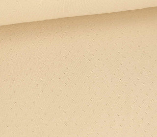 Lochstrick - Baumwolle - Quadrate - Beige