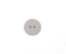 1 Polyesterknopf - Rund - 23mm - 2-Loch - Recycled Plastic - Hellgrau
