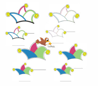 Set Stickdatei - Kappe für Süßigkeiten und Lolli - 10x10 / 13x18