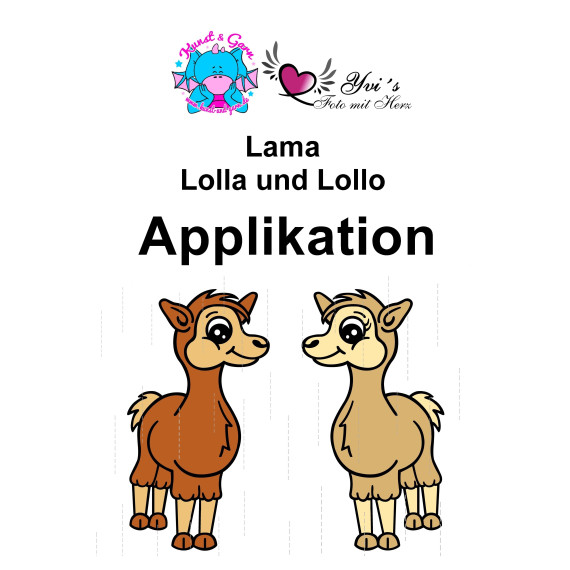Applikationsvorlage Lama Lollo + Lolla