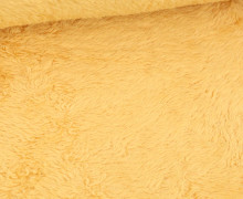 Baumwoll Plüsch - Plüschstoff - Uni - Gelb