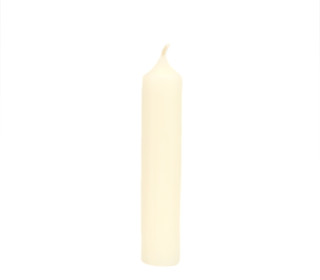 1 kurze Stabkerze - Elfenbein - 10cm - Ø 2,2cm - Paraffin - Kerzenfarm Hahn