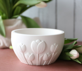 Silikon - Gießform - Dekoschale Tulpe - Kerzenschale - Pflanzschale - vielfältig nutzbar