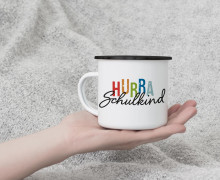 Emaille Becher - HURRA