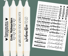 DIN A4 - Tattoofolie - Weihnachten To Go - für Kerzen / Keramik