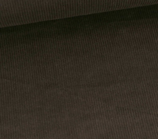 Cord - Breitcord - Leicht Elastisch - 320g - Washed-Look - Uni - Dunkelbraun