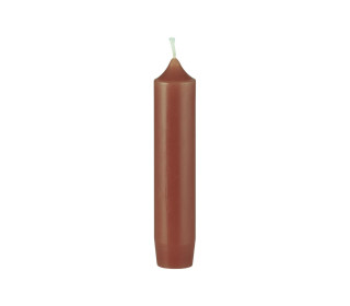 1 kleine Kerze - Kurze Stabkerze - Paraffin - 11cm - Ø 2,2cm - Rost