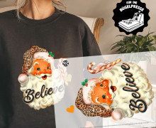 Onkel Bo's Bügelbilder - DIN A4 - Vintage Santa - Leo - Believe - BIG - Weihnachten