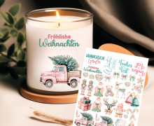 Rub-On Sticker - Süße Weihnachten - Rosa/Hellblau/Mint - Tante Henni Rub-Ons - vielfältig nutzbar