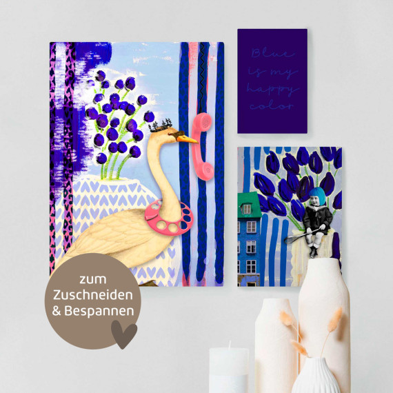 DIY-Paneel - 6 Poster - BLUES - Cherry Picking - Outdoorstoff - abby and amy