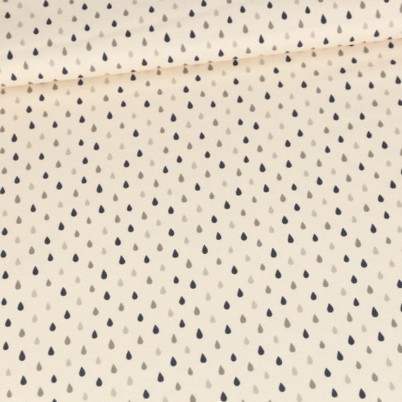 Sommersweat - Regenkatzen - Tropfen - Creme - Bio Qualität - Kathi Bondzio - abby and me