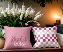 Genähtes Kissen inkl. Inlet - Kuschelecke - Rosa - Mein Hanseherz