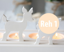 Silikon - Gießform - Stecker Reh für Steckleisten - Blick nach vorne - Reh 1 - groß - vielfältig nutzbar