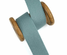 1m Gurtband - Baumwolle - 30mm - Uni - Altgrün