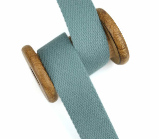 1m Gurtband - Baumwolle - 30mm - Uni - Altgrün