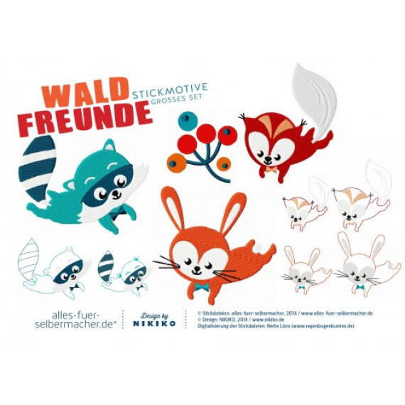 Stick Datei -  Waldfreunde NIKIKO großes Set
