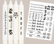 DIN A4 - Tattoofolie - Meine Taufe - für Kerzen / Keramik