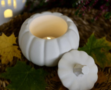 Silikon - Gießform - Kürbis Dose mit Deckel - 2 Teile - Halloween - vielfältig nutzbar