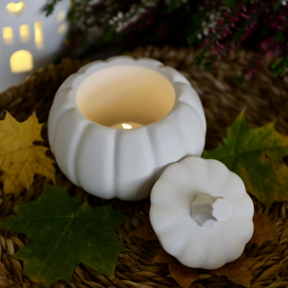 Kürbis Silikonform Für Epoxidharz - Halloween Kerzenhalter Mit Deckel