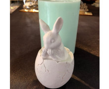 Silikon - Gießform - Osterhase im Ei - Hand vorm Mund - vielfältig nutzbar