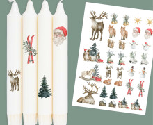 DIN A4 - Tattoofolie - Wintergrüße - für Kerzen / Keramik - Weihnachten