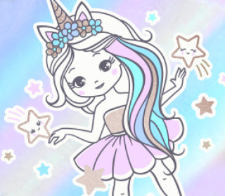Plotterdatei „Unicorn Girl