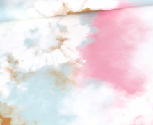 Sommersweat - Tie-Dye Love - Batik - Senf/Mint/Rosa - Paneel - Bio Qualität - abby and me