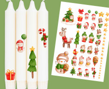 DIN A4 - Tattoofolie - Snowmania - für Kerzen / Keramik - Weihnachten