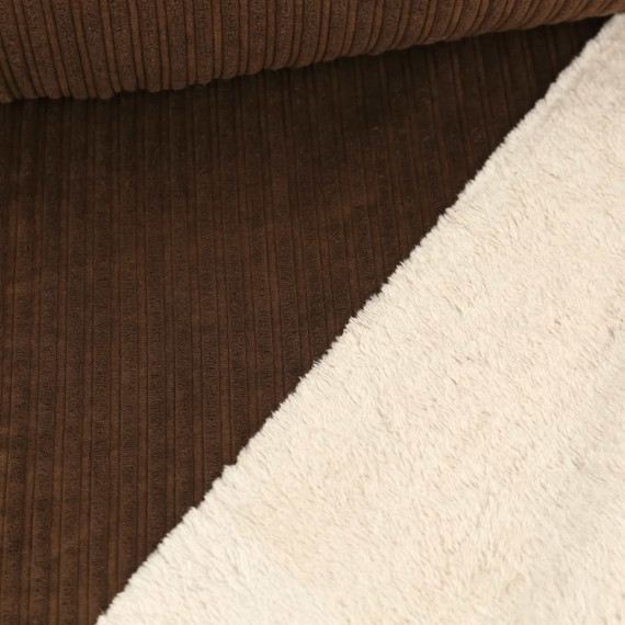 Cord - Breitcord - Fell - Braun/Creme