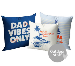 Kissenstoff - DIY - Kissen-Set - Papas Lieblingsecke - Outdoorstoff - abby and amy