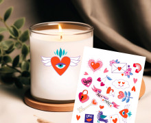 Rub-On Sticker - Be my Valentine - Hamburger Liebe - Tante Henni Rubon - vielfältig nutzbar