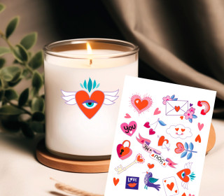 Rub-On Sticker - Be my Valentine - Hamburger Liebe - Tante Henni Rubon - vielfältig nutzbar