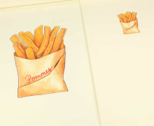 Sommersweat - Pommes gehen immer - Paneel - Ecru - Bio Qualität - Karin Kloos - abby and me