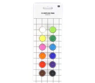 12x 3,5ml Acrylfarbe - Acrylini - Pods - Rico Design - Essentials