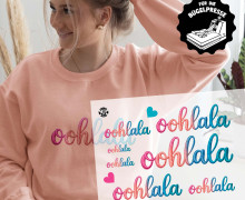 Onkel Bo's Bügelbilder - DIN A4 - Oohlala - Stickoptik - BIG