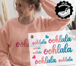 Onkel Bo's Bügelbilder - DIN A4 - Oohlala - Stickoptik - BIG