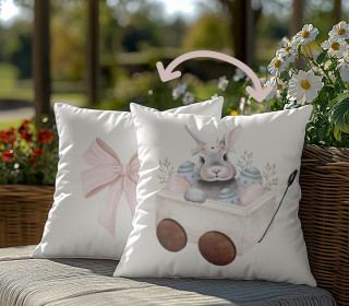 Genähtes Kissen inkl. Inlet -  Pastel Easter - Schleife - Mein Hanseherz