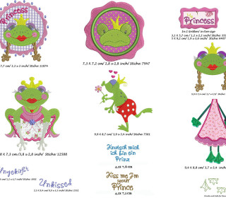Stickdatei Froggi Princess 10x10
